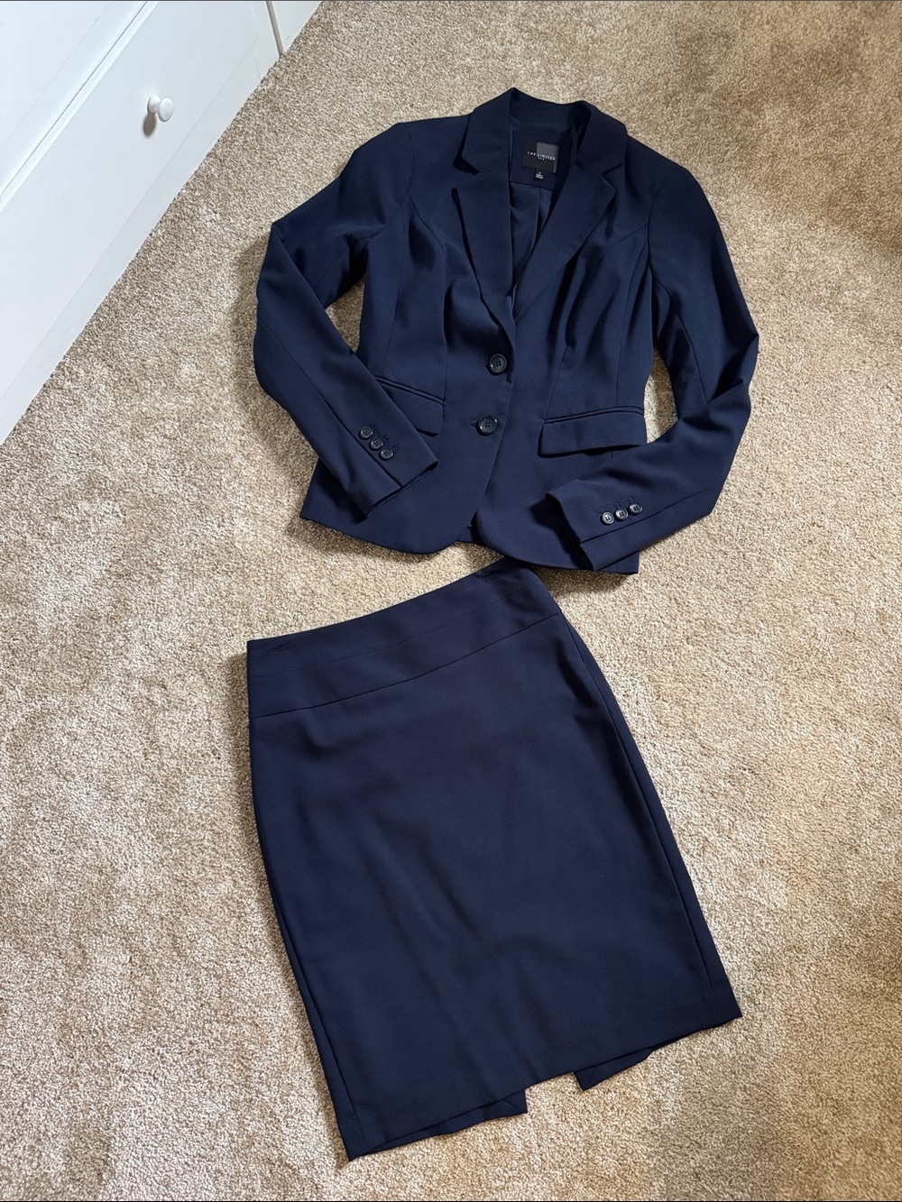 The Limited Navy Women's Blazer and Pencil Skirt Set
